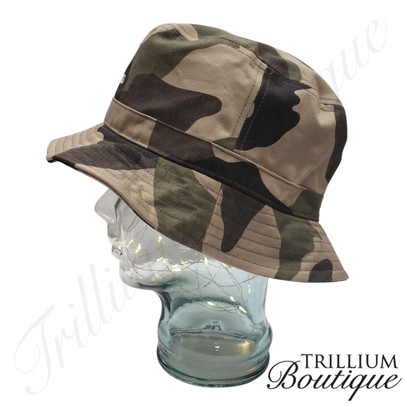 BUNDLE ADIDAS Originals Unisex Washed Bucket Leaf Hat & Camo AOP Bucket Hat NWT - Picture 8 of 9